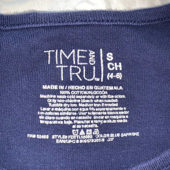 Navy Blue Time and Thru T-Shirt - Picture 2 of 2